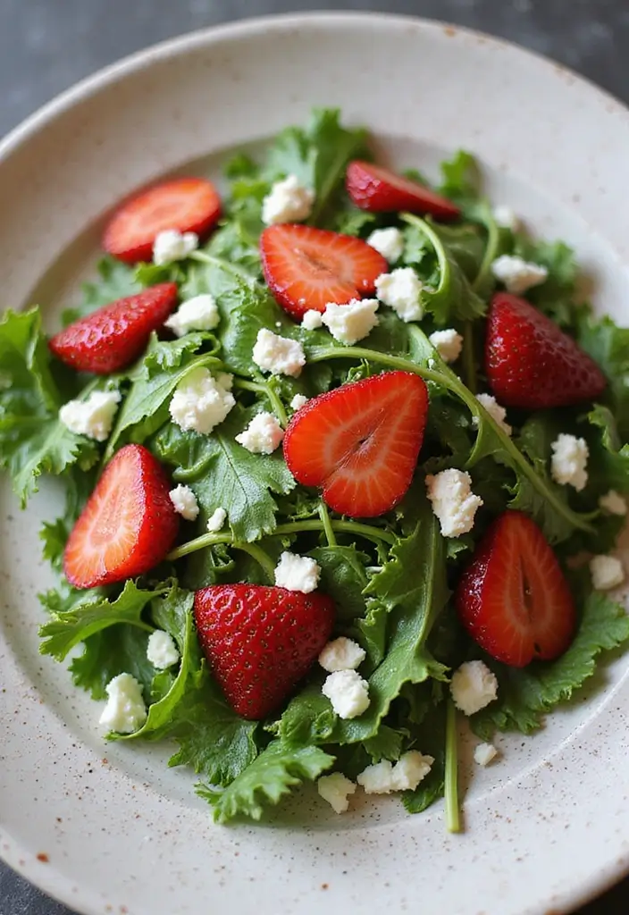 25+ Arugula Salad Recipes That Are Light and Peppery - 2. Arugula and Strawberry Salad
