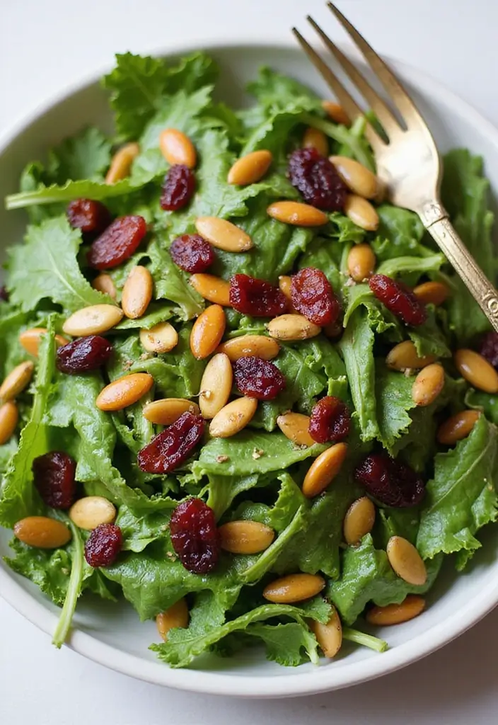 25+ Arugula Salad Recipes That Are Light and Peppery - 21. Arugula Salad with Pumpkin Seeds and Cranberries
