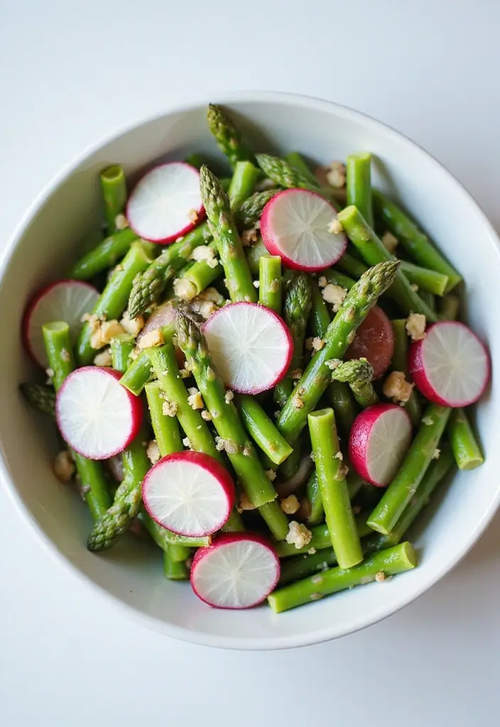 25+ Asparagus Salad Recipes Perfect for Spring - 18. Asparagus and Radish Salad
