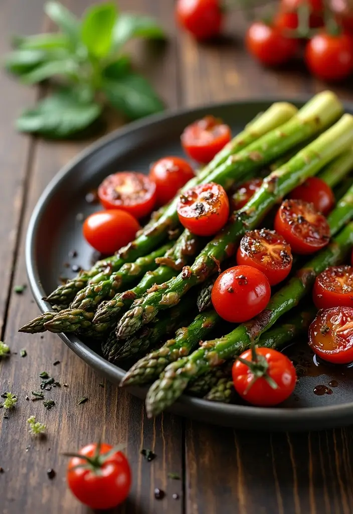 25+ Asparagus Salad Recipes Perfect for Spring - 2. Grilled Asparagus and Tomato Salad