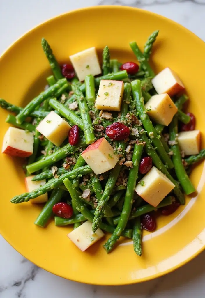 25+ Asparagus Salad Recipes Perfect for Spring - 20. Asparagus and Apple Salad