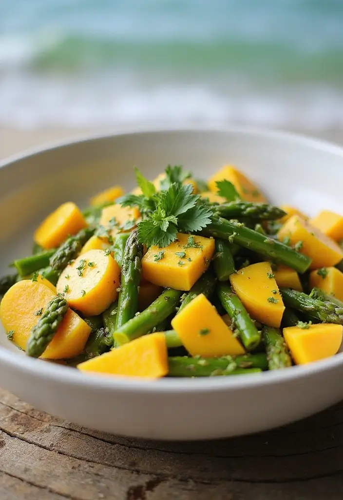 25+ Asparagus Salad Recipes Perfect for Spring - 23. Asparagus and Mango Salad