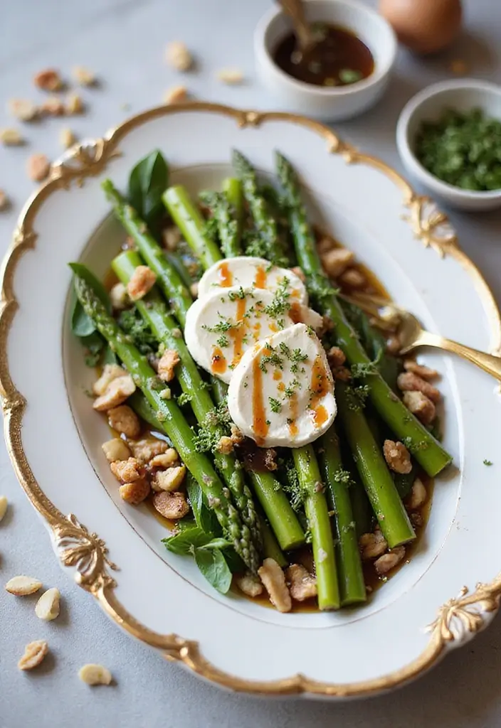 25+ Asparagus Salad Recipes Perfect for Spring - 7. Asparagus and Goat Cheese Salad
