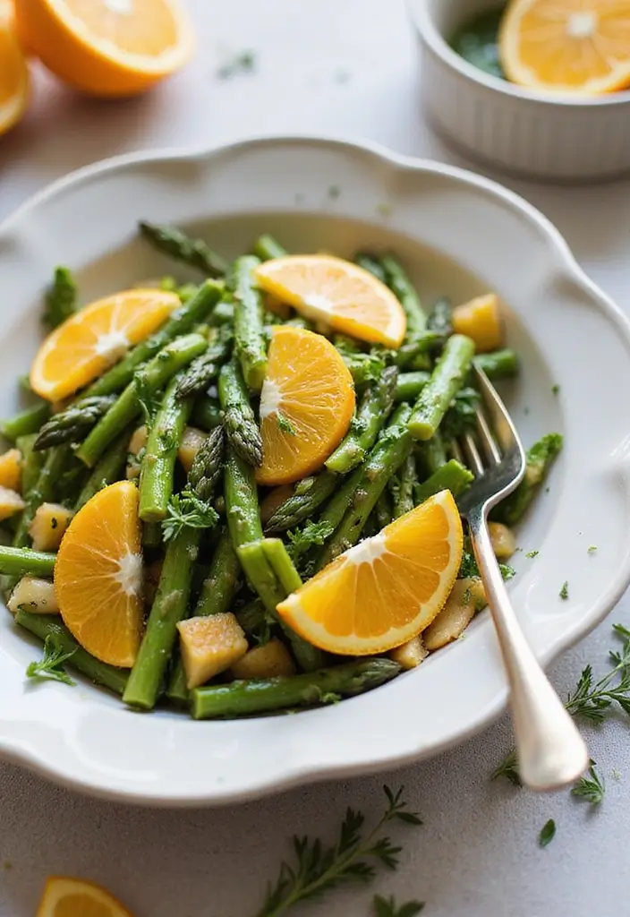 25+ Asparagus Salad Recipes Perfect for Spring - 8. Asparagus and Orange Salad