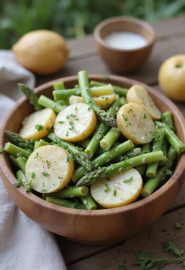 25+ Asparagus Salad Recipes Perfect for Spring - 9. Asparagus and Potato Salad