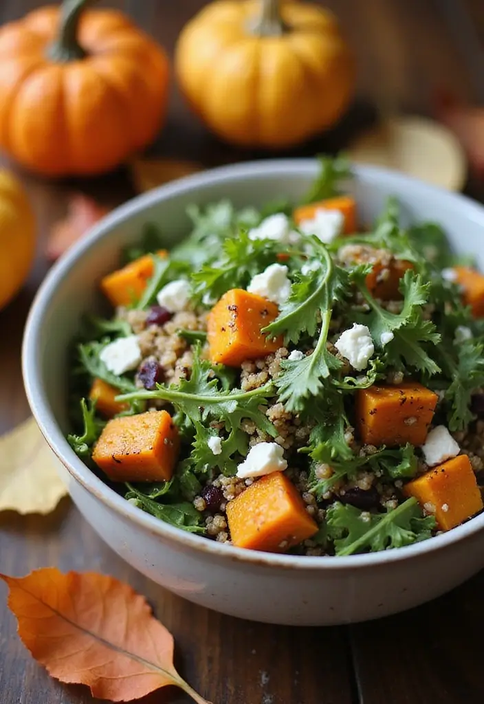 25+ Autumn Salad Recipes for Cozy Seasonal Flavors - 1. Roasted Pumpkin and Quinoa Salad