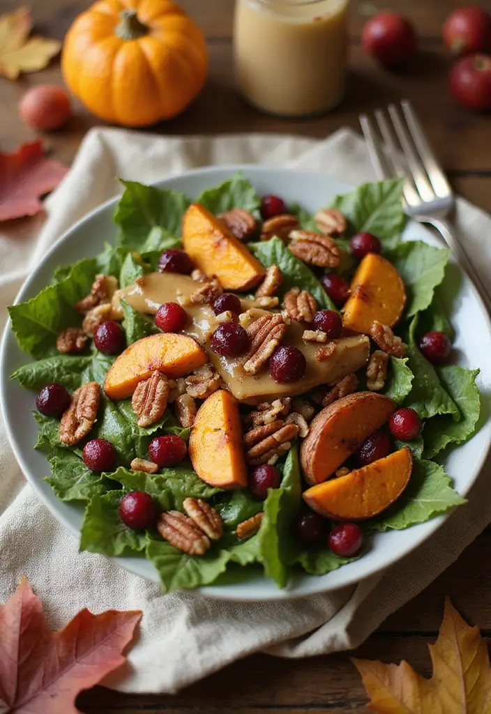 25+ Autumn Salad Recipes for Cozy Seasonal Flavors - 11. Autumn Harvest Salad with Maple Dressing