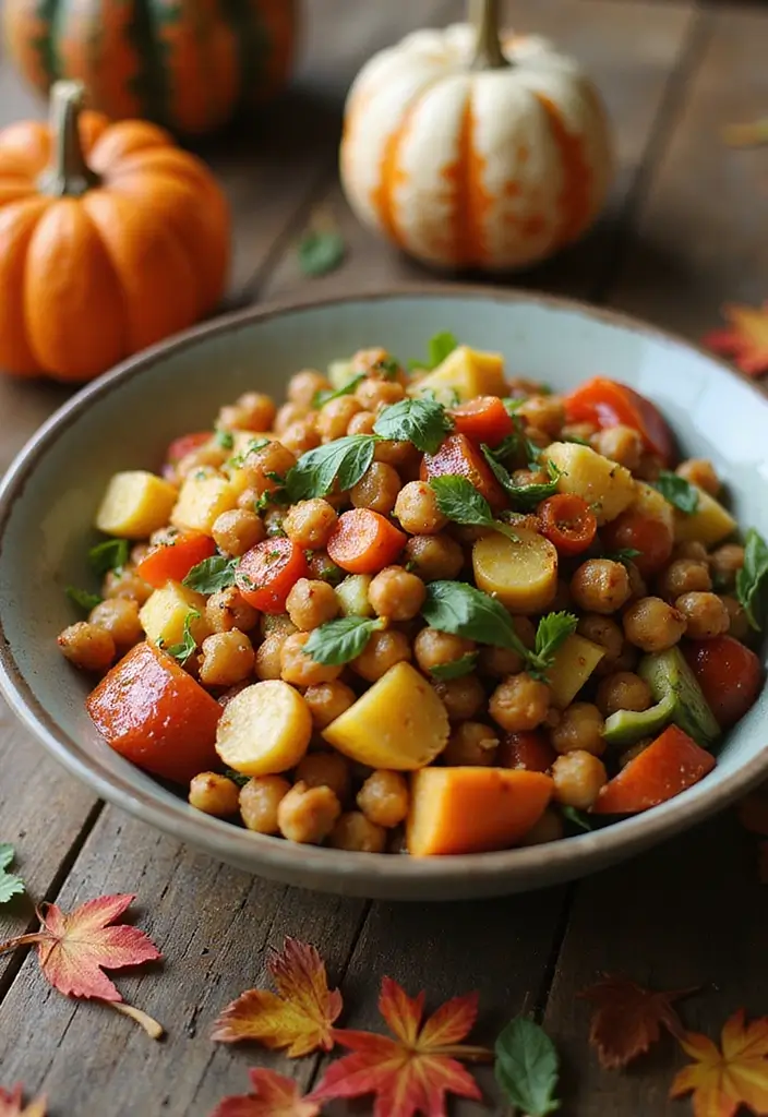 25+ Autumn Salad Recipes for Cozy Seasonal Flavors - 13. Spicy Chickpea Salad