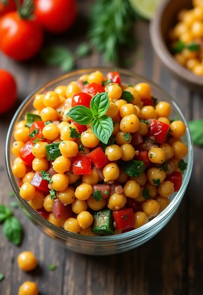 25+ Autumn Salad Recipes for Cozy Seasonal Flavors - 18. Mediterranean Chickpea Salad