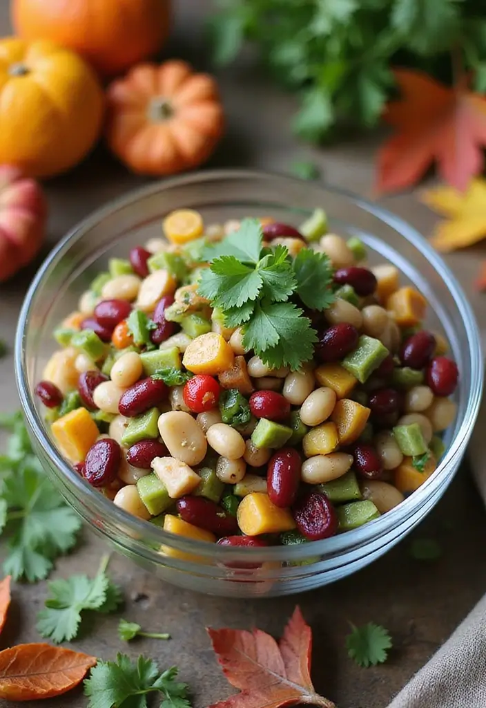 25+ Autumn Salad Recipes for Cozy Seasonal Flavors - 19. Cilantro Lime Bean Salad