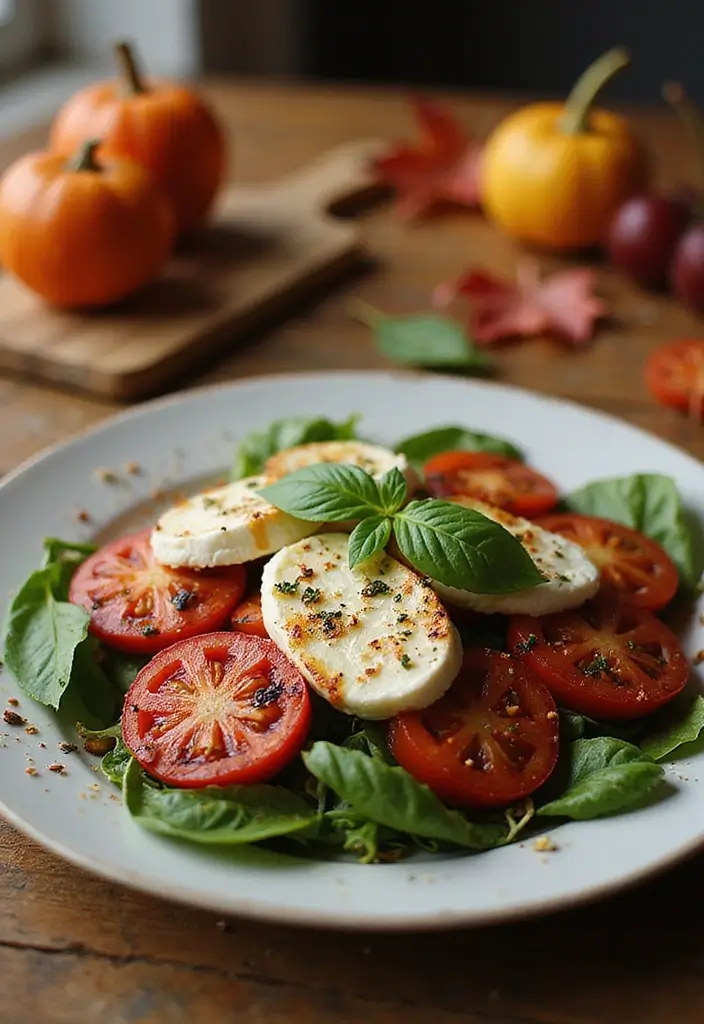 25+ Autumn Salad Recipes for Cozy Seasonal Flavors - 25. Caprese Salad with a Twist