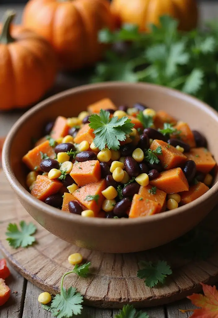 25+ Autumn Salad Recipes for Cozy Seasonal Flavors - 4. Sweet Potato and Black Bean Salad