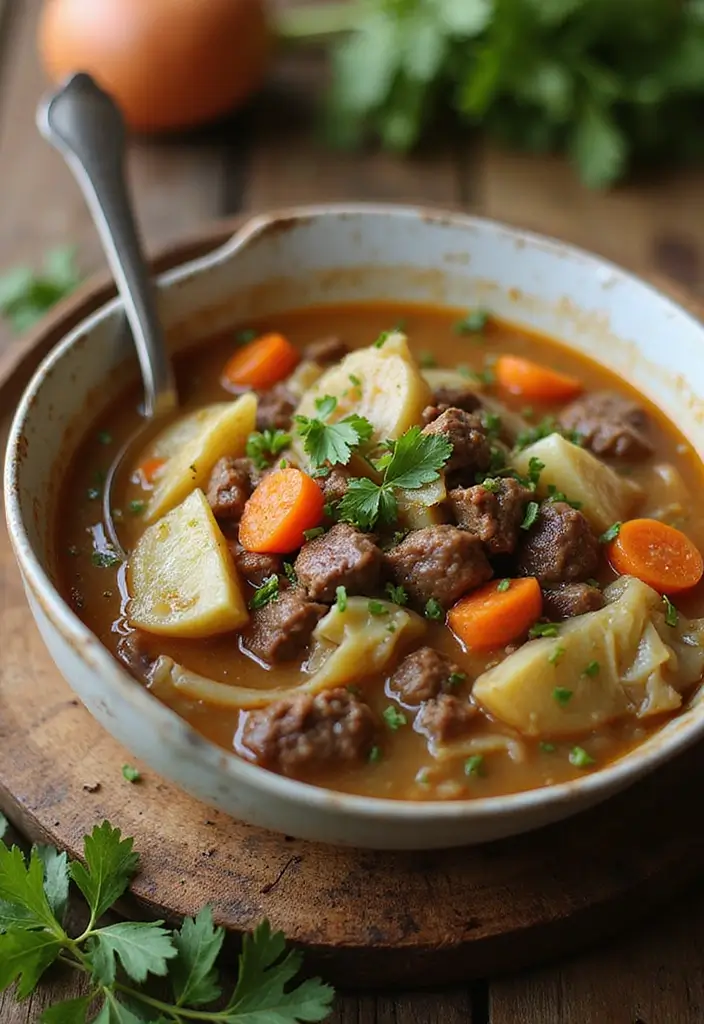 25+ Beef Broth Soup Recipes for Deep Savory Flavor 74 25+ Beef Broth Soup Recipes for Deep Savory Flavor - 12. Savory Beef Cabbage Soup