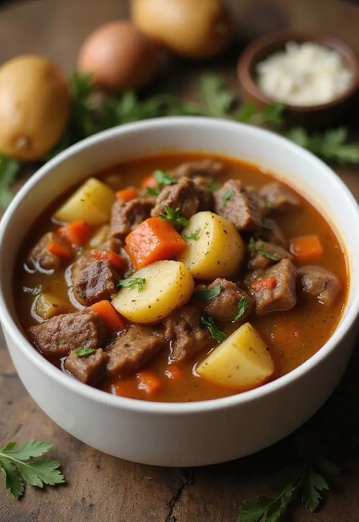 25+ Beef Broth Soup Recipes for Deep Savory Flavor 107 25+ Beef Broth Soup Recipes for Deep Savory Flavor - 17. Hearty Beef and Potato Soup