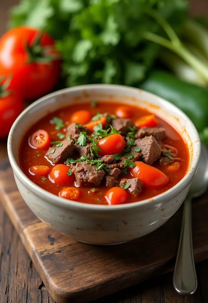 25+ Beef Broth Soup Recipes for Deep Savory Flavor 129 25+ Beef Broth Soup Recipes for Deep Savory Flavor - 21. Beef and Tomato Soup