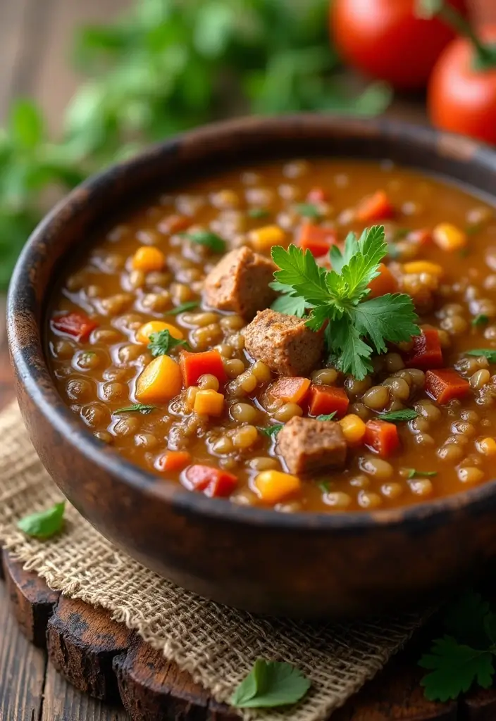 25+ Beef Soup Recipes That Are Rich and Satisfying - 5. Beef and Lentil Soup