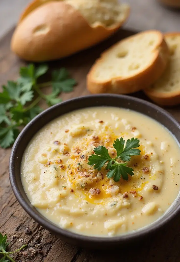 25+ Beer Cheese Soup Recipes for Game Day Comfort - 22. Garlic Parmesan Beer Cheese Soup