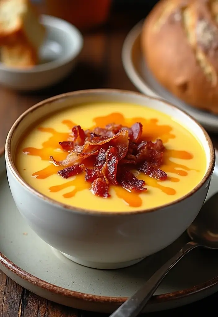 25+ Beer Cheese Soup Recipes for Game Day Comfort - 24. Maple Bacon Beer Cheese Soup