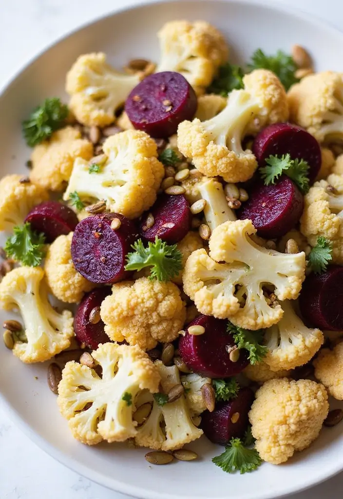 25+ Beet Salad Recipes That Are Vibrant and Delicious - 17. Beet and Cauliflower Salad