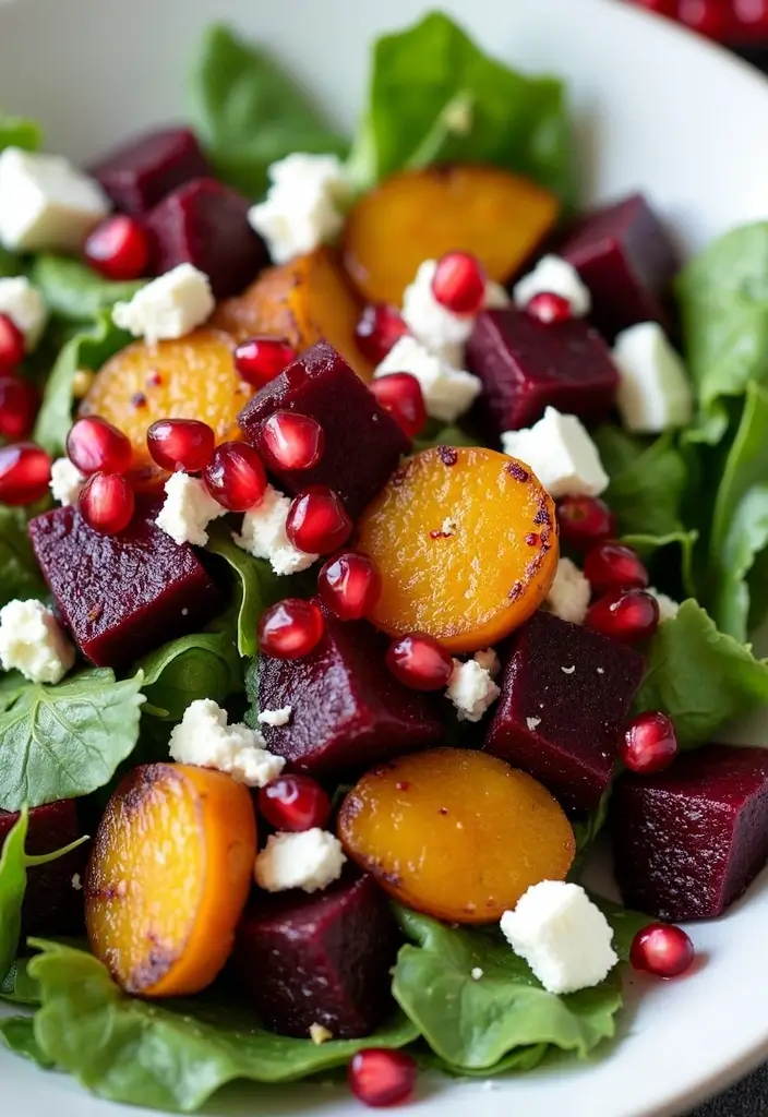 25+ Beet Salad Recipes That Are Vibrant and Delicious - 9. Beet and Feta Salad with Pomegranate Seeds