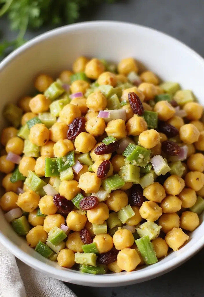 25+ Big Salad Recipes That Make a Full Meal - 18. Curried Chickpea Salad