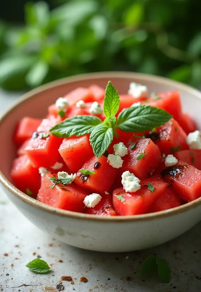 25+ Big Salad Recipes That Make a Full Meal - 21. Watermelon Feta Salad
