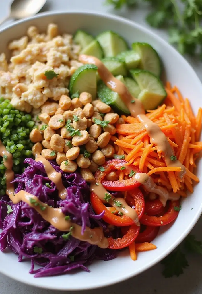 25+ Big Salad Recipes That Make a Full Meal - 4. Thai Peanut Salad