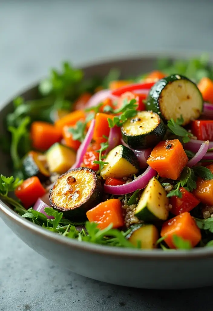25+ Big Salad Recipes That Make a Full Meal - 5. Roasted Vegetable Salad