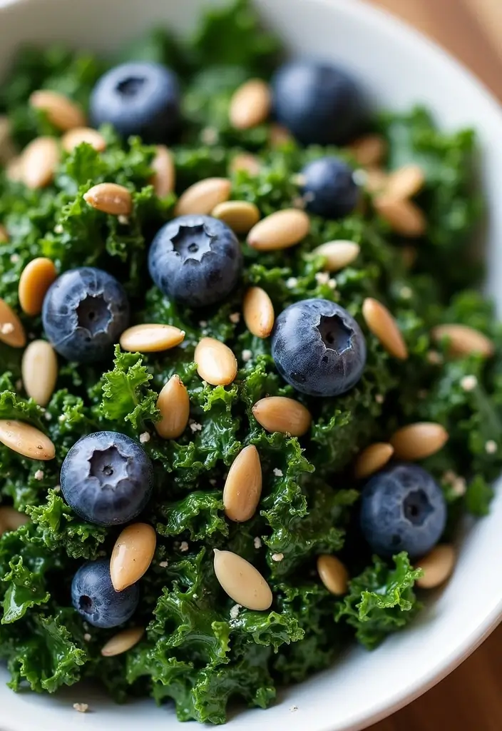 25+ Blueberry Salad Recipes That Are Sweet and Refreshing - 13. Blueberry Kale Salad