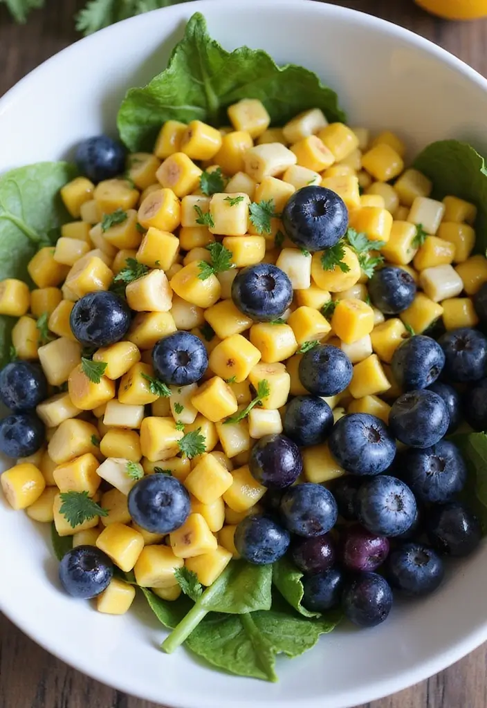 25+ Blueberry Salad Recipes That Are Sweet and Refreshing - 18. Blueberry and Corn Salad