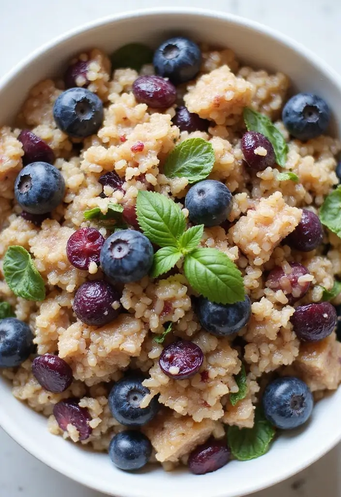 25+ Blueberry Salad Recipes That Are Sweet and Refreshing - 19. Blueberry and Rice Salad