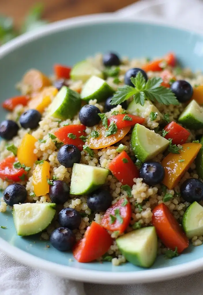 25+ Blueberry Salad Recipes That Are Sweet and Refreshing - 2. Blueberry Quinoa Salad