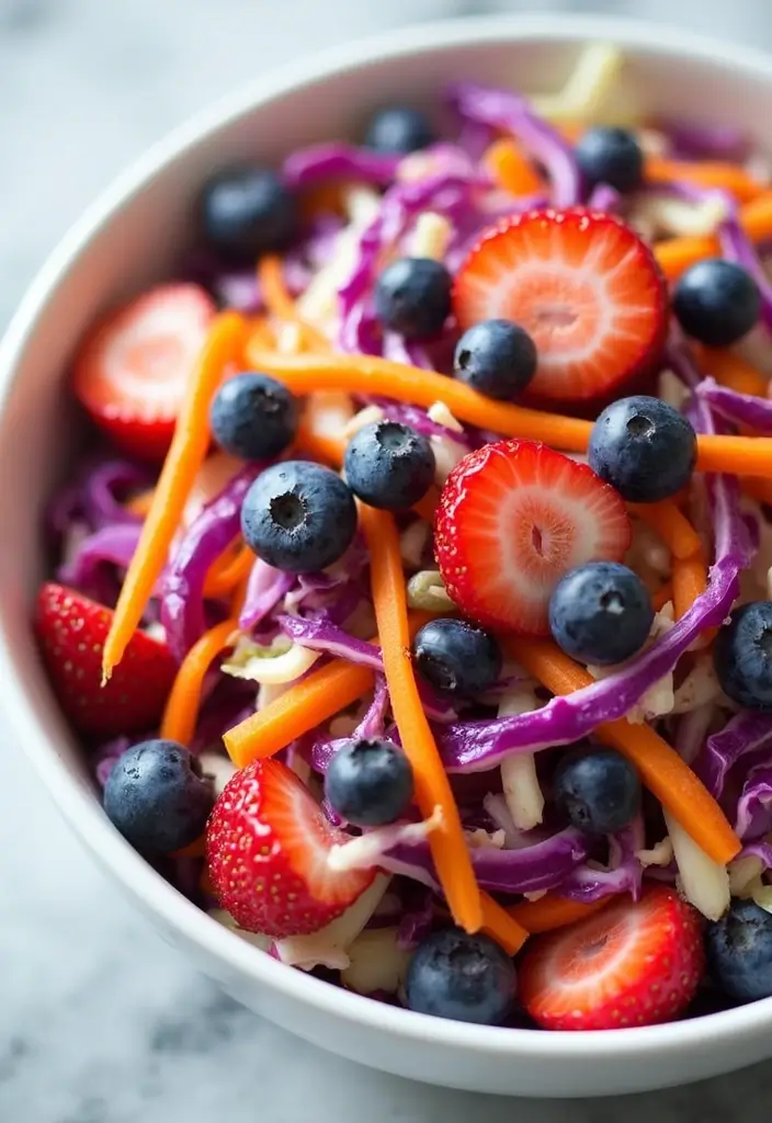 25+ Blueberry Salad Recipes That Are Sweet and Refreshing - 3. Berry Burst Coleslaw