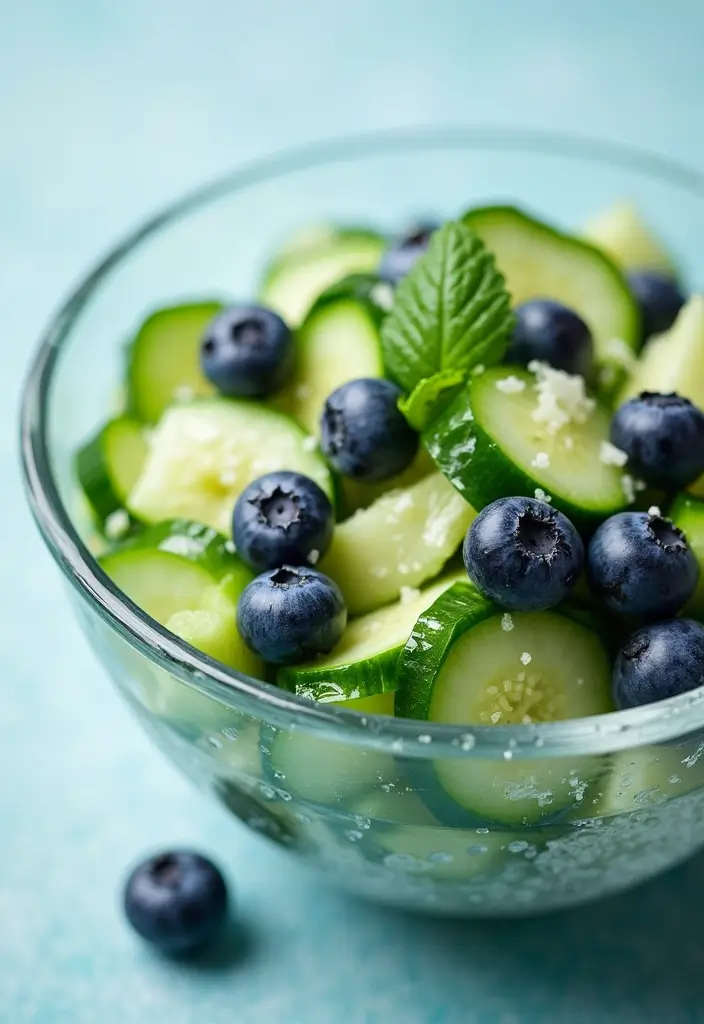 25+ Blueberry Salad Recipes That Are Sweet and Refreshing - 5. Blueberry Cucumber Salad