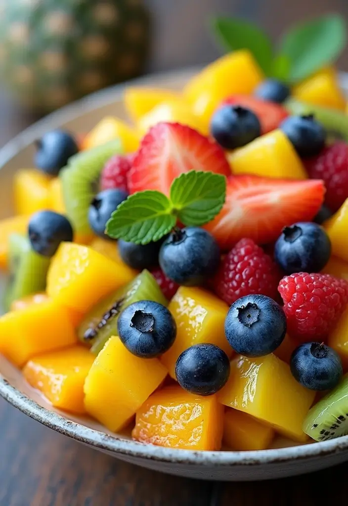 25+ Blueberry Salad Recipes That Are Sweet and Refreshing - 8. Tropical Blueberry Salad