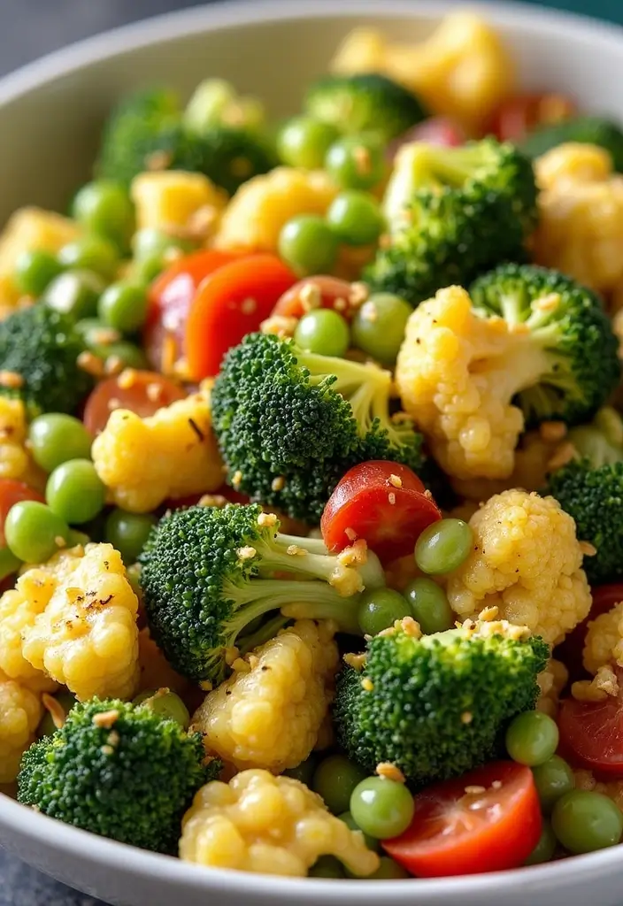 25+ Broccoli Cauliflower Salad Recipes for Crunchy Comfort - 15. Curried Broccoli Cauliflower Salad