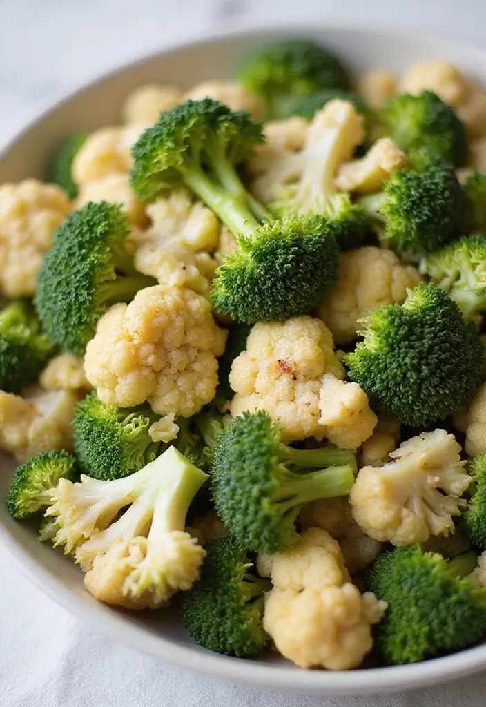 25+ Broccoli Cauliflower Salad Recipes for Crunchy Comfort - 16. Broccoli Cauliflower Salad with Garlic Dressing