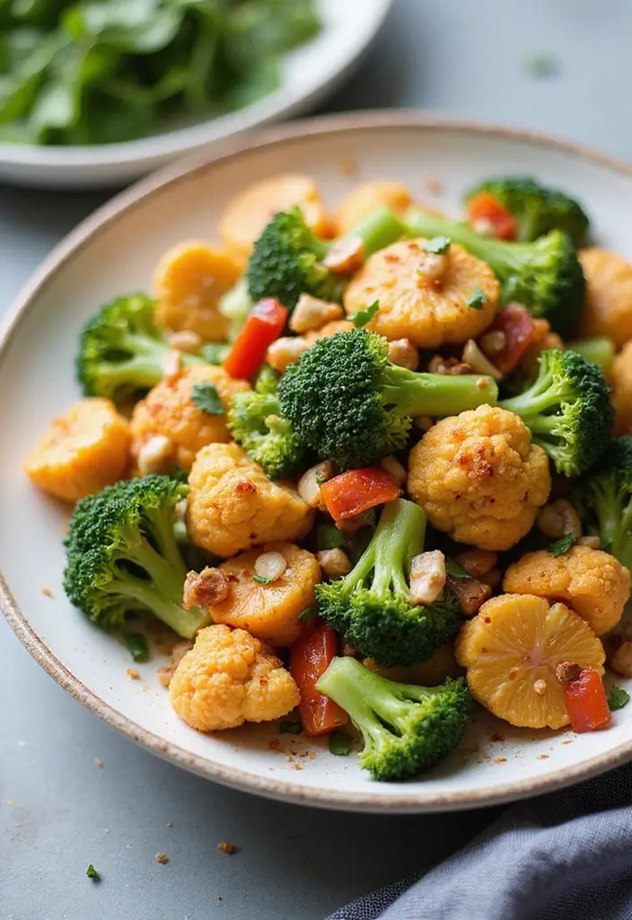 25+ Broccoli Cauliflower Salad Recipes for Crunchy Comfort - 21. Broccoli Cauliflower Salad with Sweet Chili Dressing