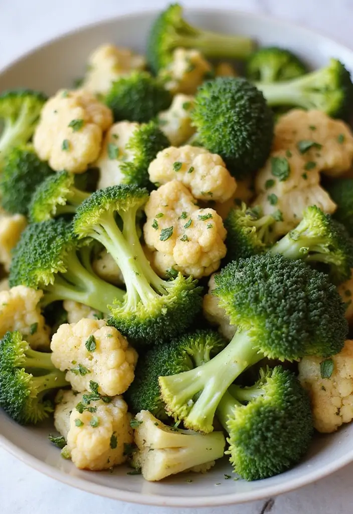 25+ Broccoli Cauliflower Salad Recipes for Crunchy Comfort - 25. Broccoli Cauliflower Salad with Herb Vinaigrette
