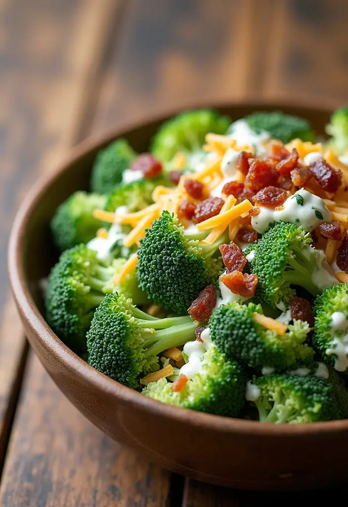 25+ Broccoli Salad Recipes That Everyone Will Love - 1. Classic Broccoli Salad with Ranch Dressing