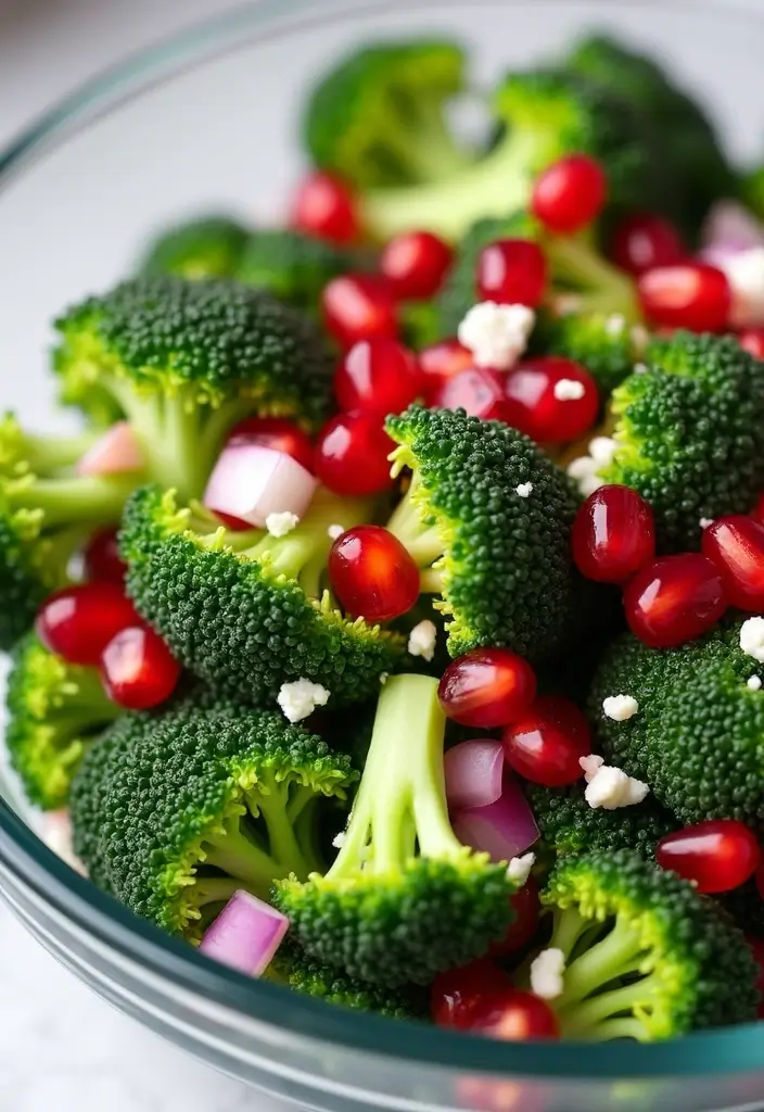 25+ Broccoli Salad Recipes That Everyone Will Love - 19. Broccoli Salad with Pomegranate Seeds