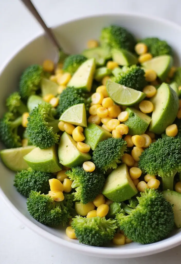 25+ Broccoli Salad Recipes That Everyone Will Love - 20. Broccoli Salad with Corn and Avocado