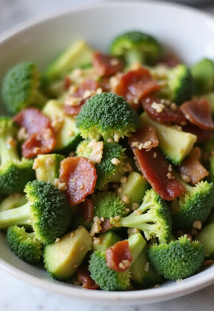 25+ Broccoli Salad Recipes That Everyone Will Love - 23. Broccoli Salad with Bacon and Mustard Vinaigrette