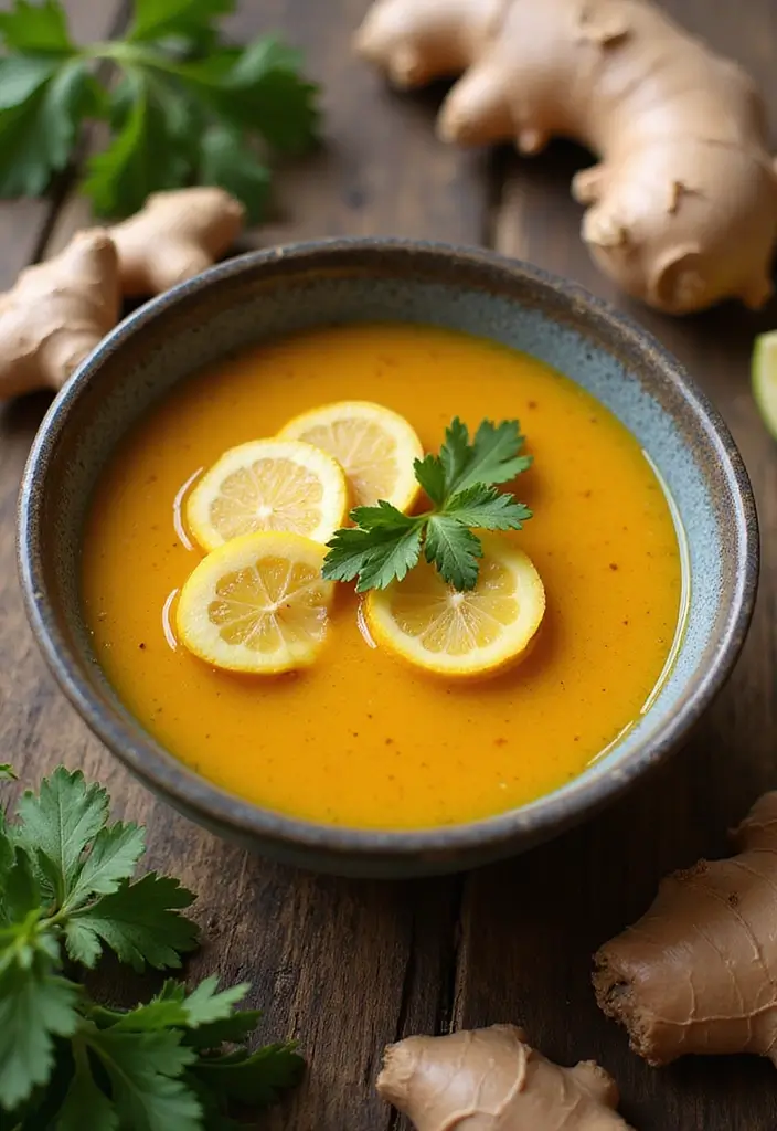 25+ Broth Soup Recipes That Are Simple and Soothing - 2. Healing Turmeric Ginger Broth