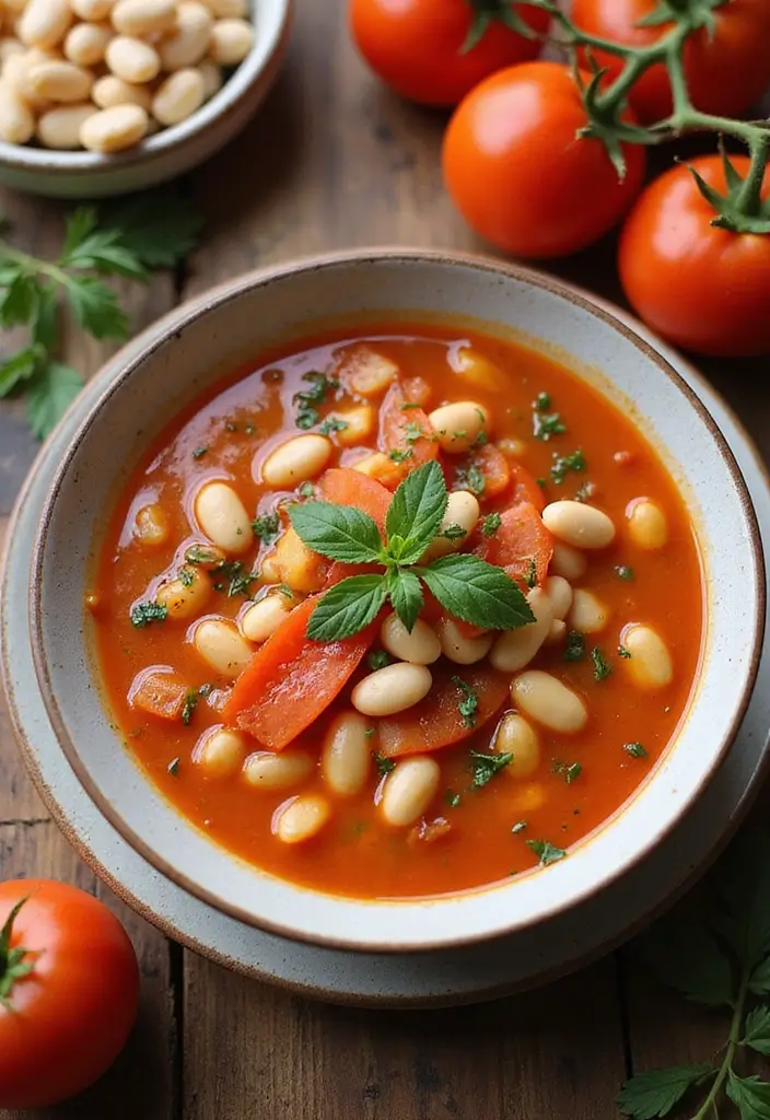 25+ Broth Soup Recipes That Are Simple and Soothing - 25. Tomato and White Bean Soup