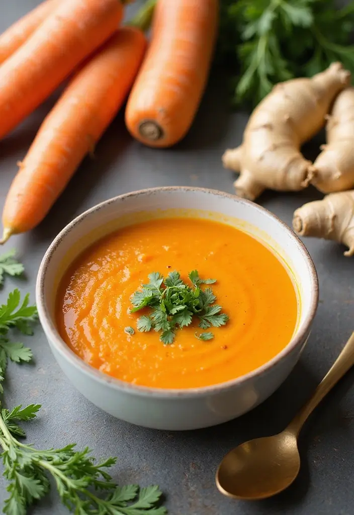 25+ Busy Day Soup Recipes for Quick Easy Dinners - 15. Ginger Carrot Soup