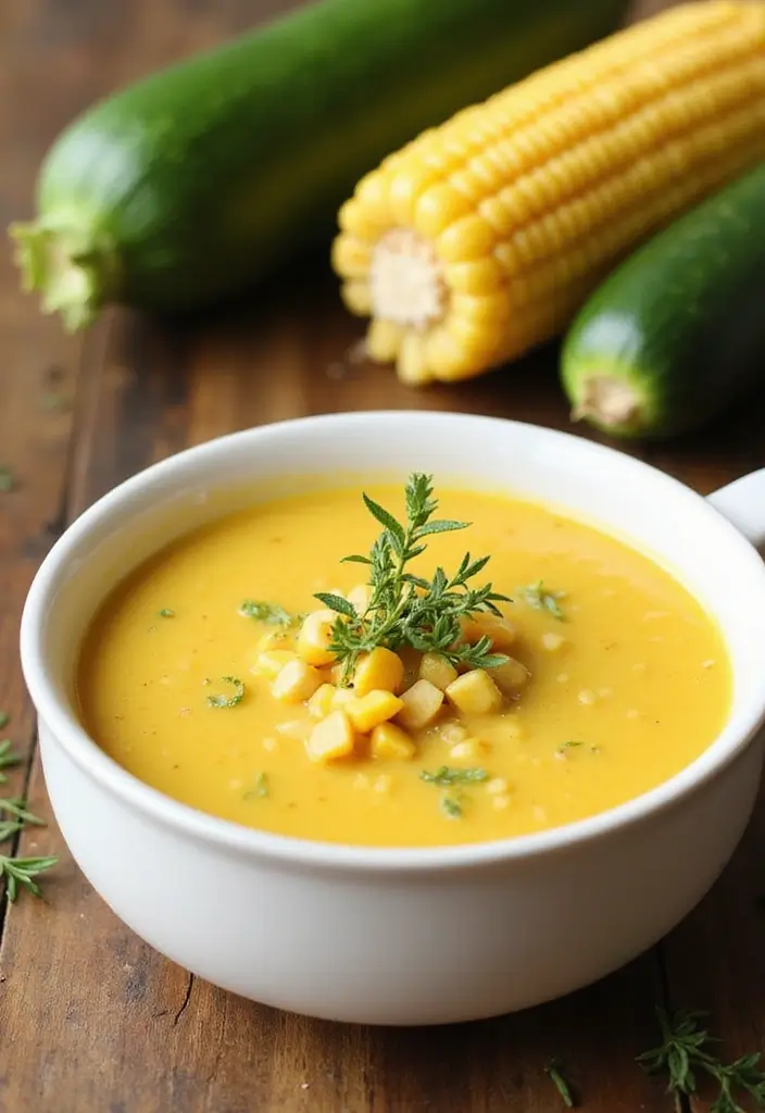 25+ Busy Day Soup Recipes for Quick Easy Dinners - 19. Zucchini and Corn Soup
