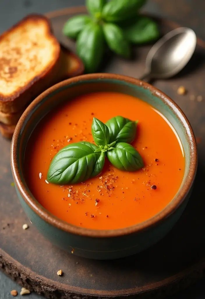 25+ Busy Day Soup Recipes for Quick Easy Dinners - 3. Spicy Tomato Basil Soup