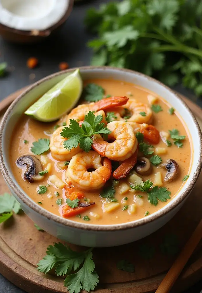 25+ Busy Day Soup Recipes for Quick Easy Dinners - 6. Thai Coconut Soup