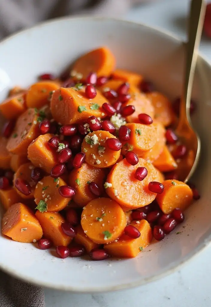 25+ Carrot Salad Recipes That Are Fresh and Crunchy - 25. Carrot and Pomegranate Salad